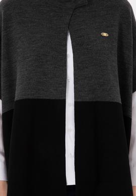 Kadın Antrasit Triko Panço - 50293013002