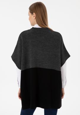 Kadın Antrasit Triko Panço - 50293013002