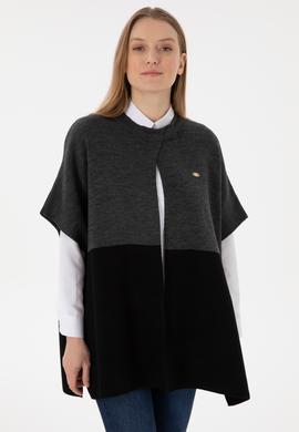 Kadın Antrasit Triko Panço - 50293013002