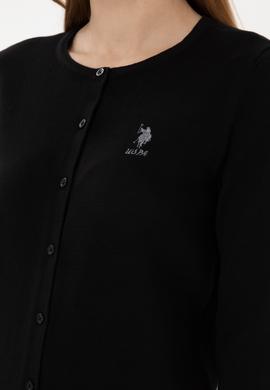 Kadın Siyah Basic Triko Hırka - 50293537039