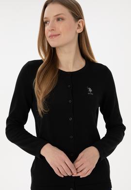 Kadın Siyah Basic Triko Hırka - 50293537039