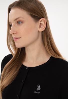 Kadın Siyah Basic Triko Hırka - 50293537039