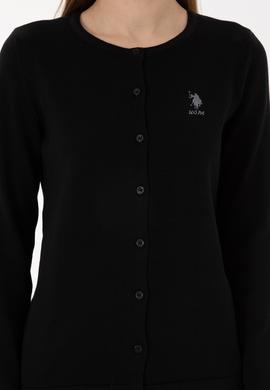 Kadın Siyah Basic Triko Hırka - 50293537039