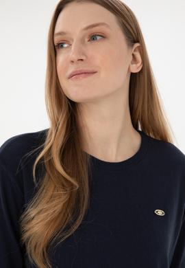 Kadın Lacivert Bisiklet Yaka Basic Kazak - 50293510010