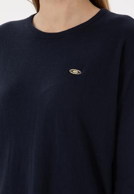 Kadın Lacivert Bisiklet Yaka Basic Kazak - 50293510010