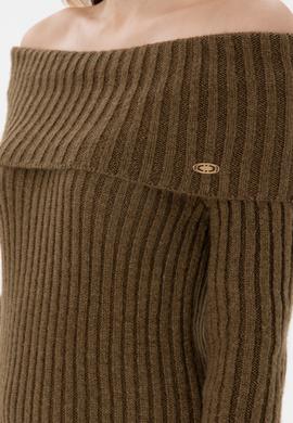 Kadın Haki Midi Boy Triko Elbise - 50293031013