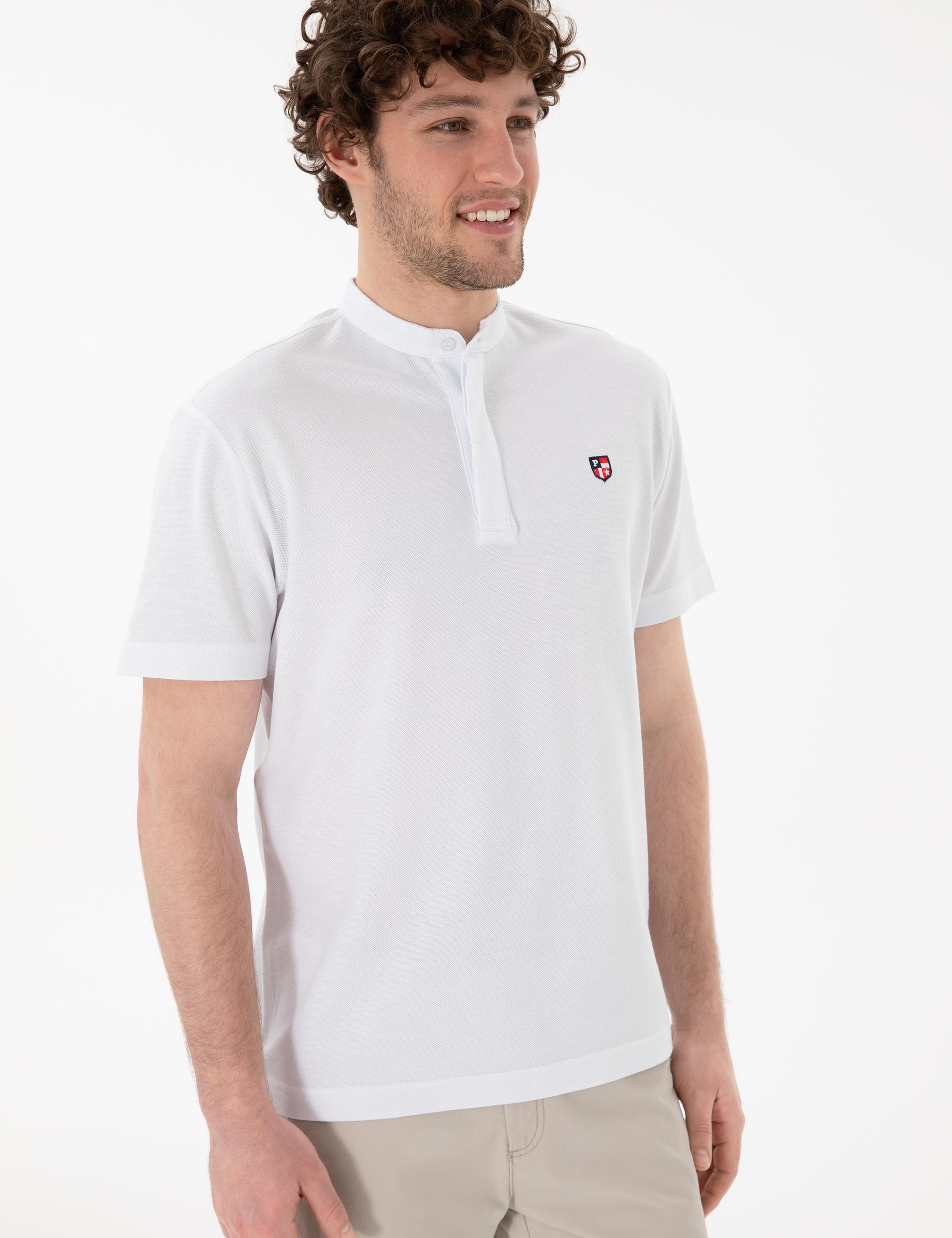تی شرت یقه دیپلمات آستین کوتاه رگولار یقه دیپلمات مردانه یو اس پولو | U.S. Polo Assn. - تصویر 4