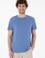 Erkek Regular Fit Bisiklet Yaka Koyu Mavi Basic Tişört