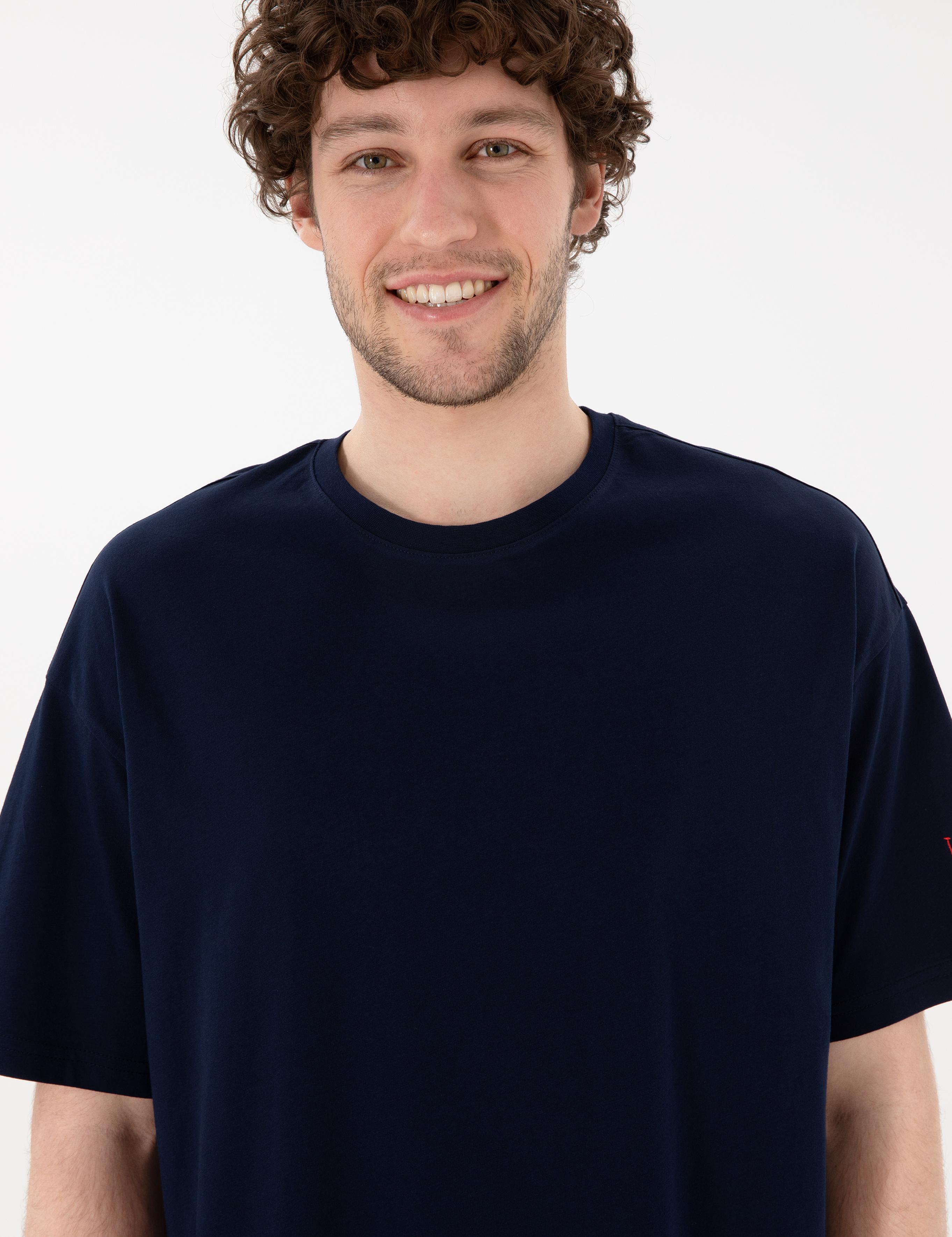 تی شرت یقه گرد آستین کوتاه Oversize یقه گرد مردانه یو اس پولو | U.S. Polo Assn. - تصویر 3