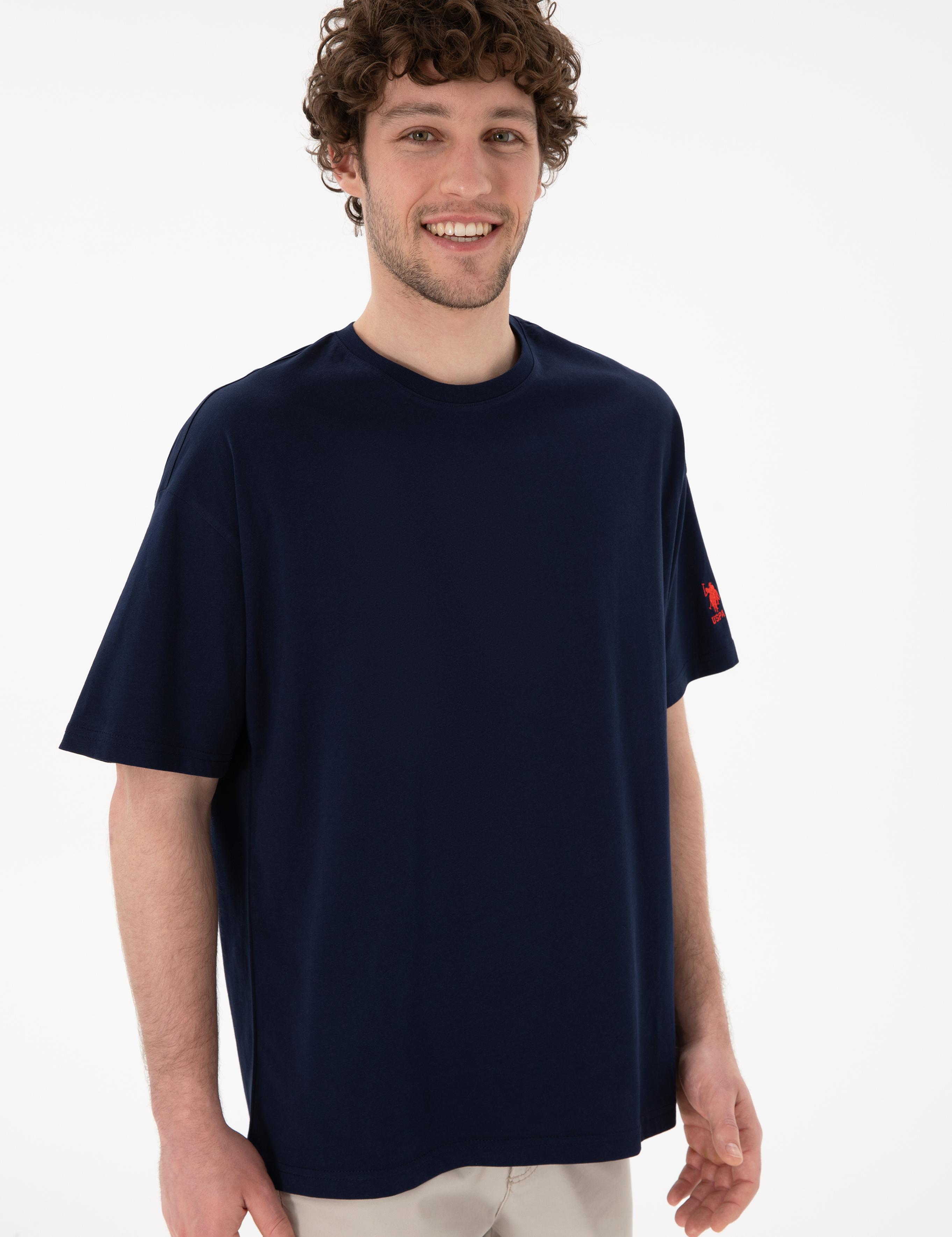 تی شرت یقه گرد آستین کوتاه Oversize یقه گرد مردانه یو اس پولو | U.S. Polo Assn. - تصویر 4