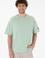 Erkek Oversize Fit Bisiklet Yaka Su Yeşili Tişört