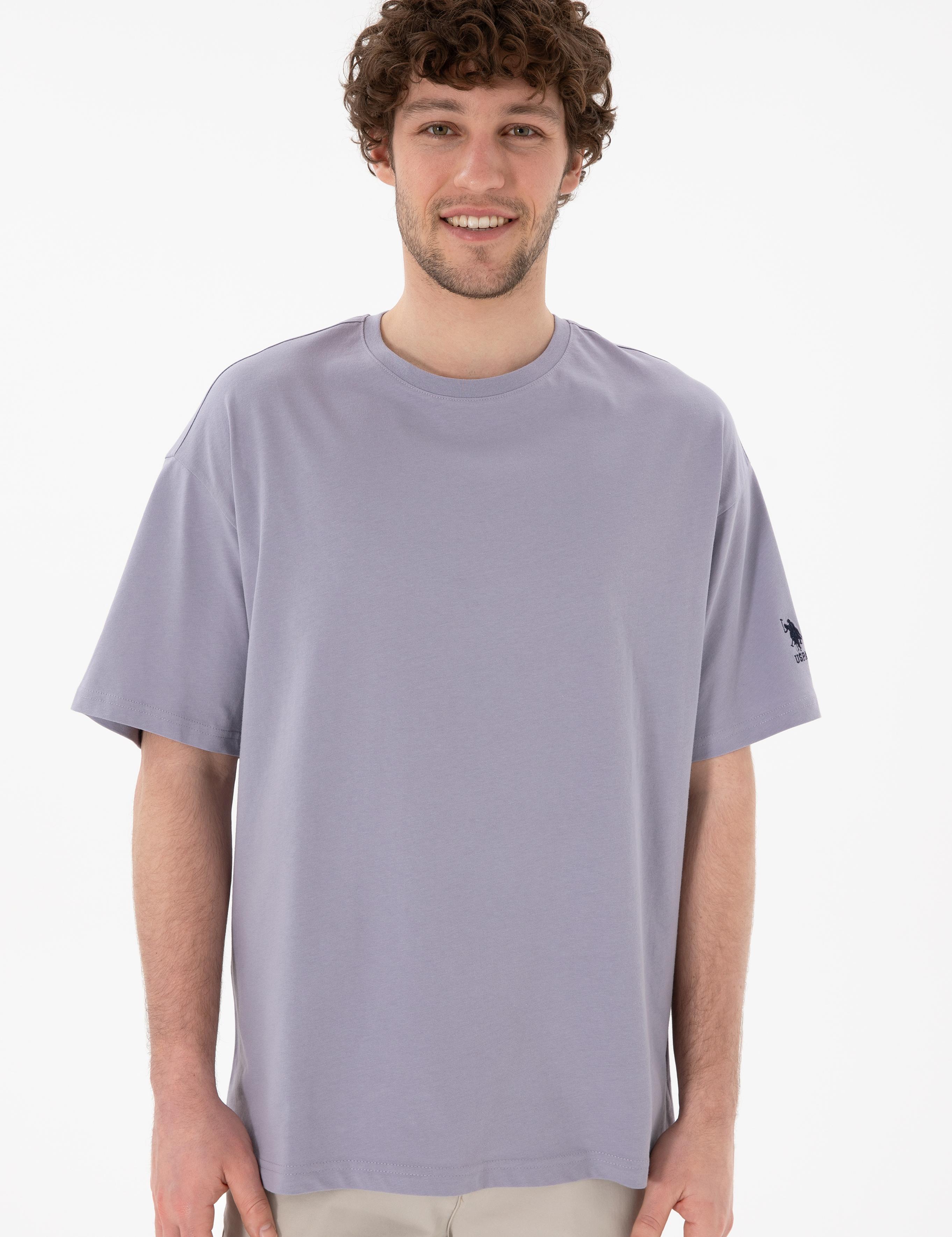 تی شرت یقه گرد آستین کوتاه Oversize یقه گرد مردانه یو اس پولو | U.S. Polo Assn. - تصویر 4