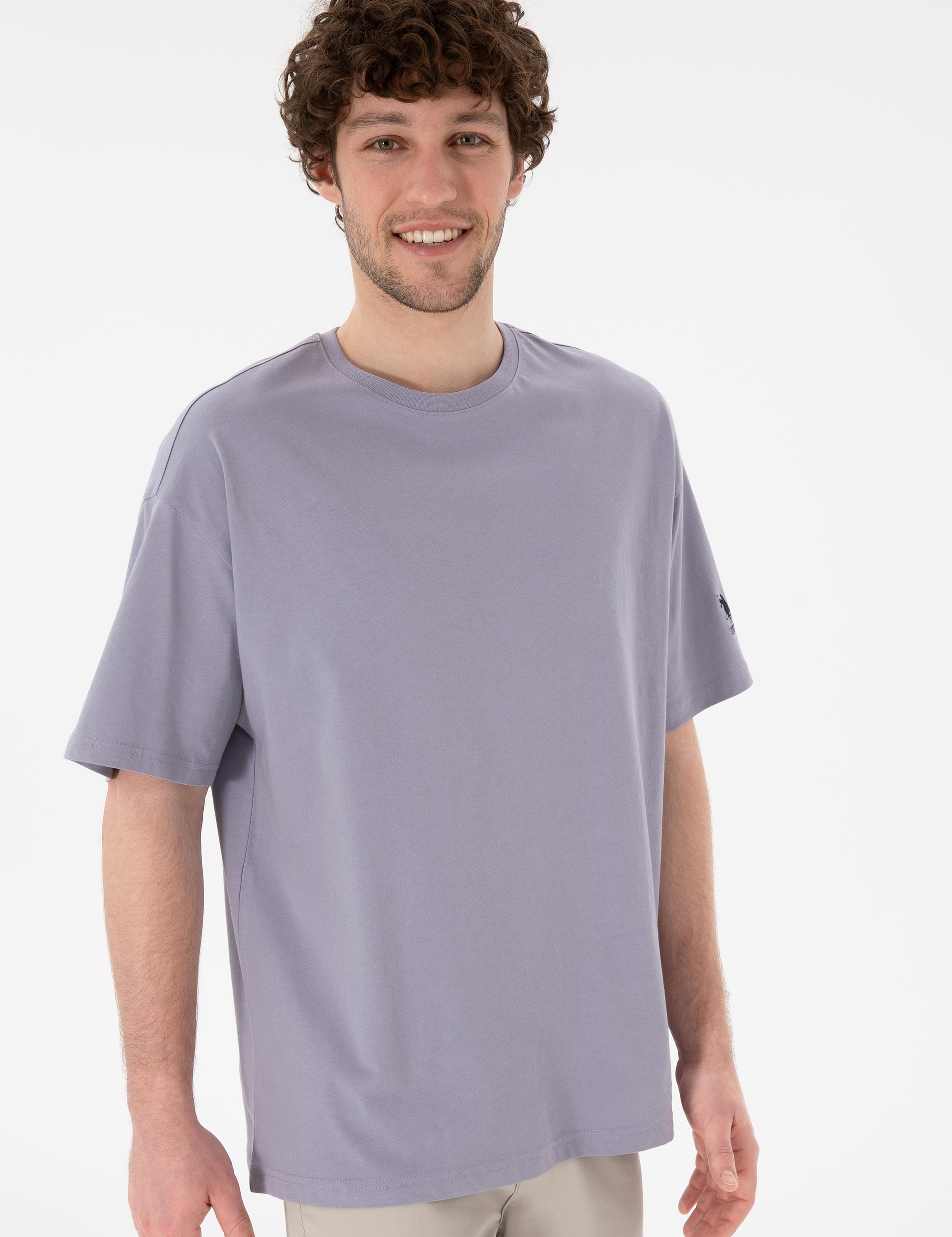 تی شرت یقه گرد آستین کوتاه Oversize یقه گرد مردانه یو اس پولو | U.S. Polo Assn. - تصویر 2