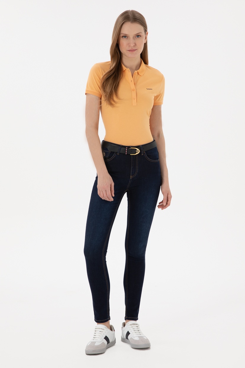 Kadın Koyu Mavi Skinny Fit Jean Pantolon
