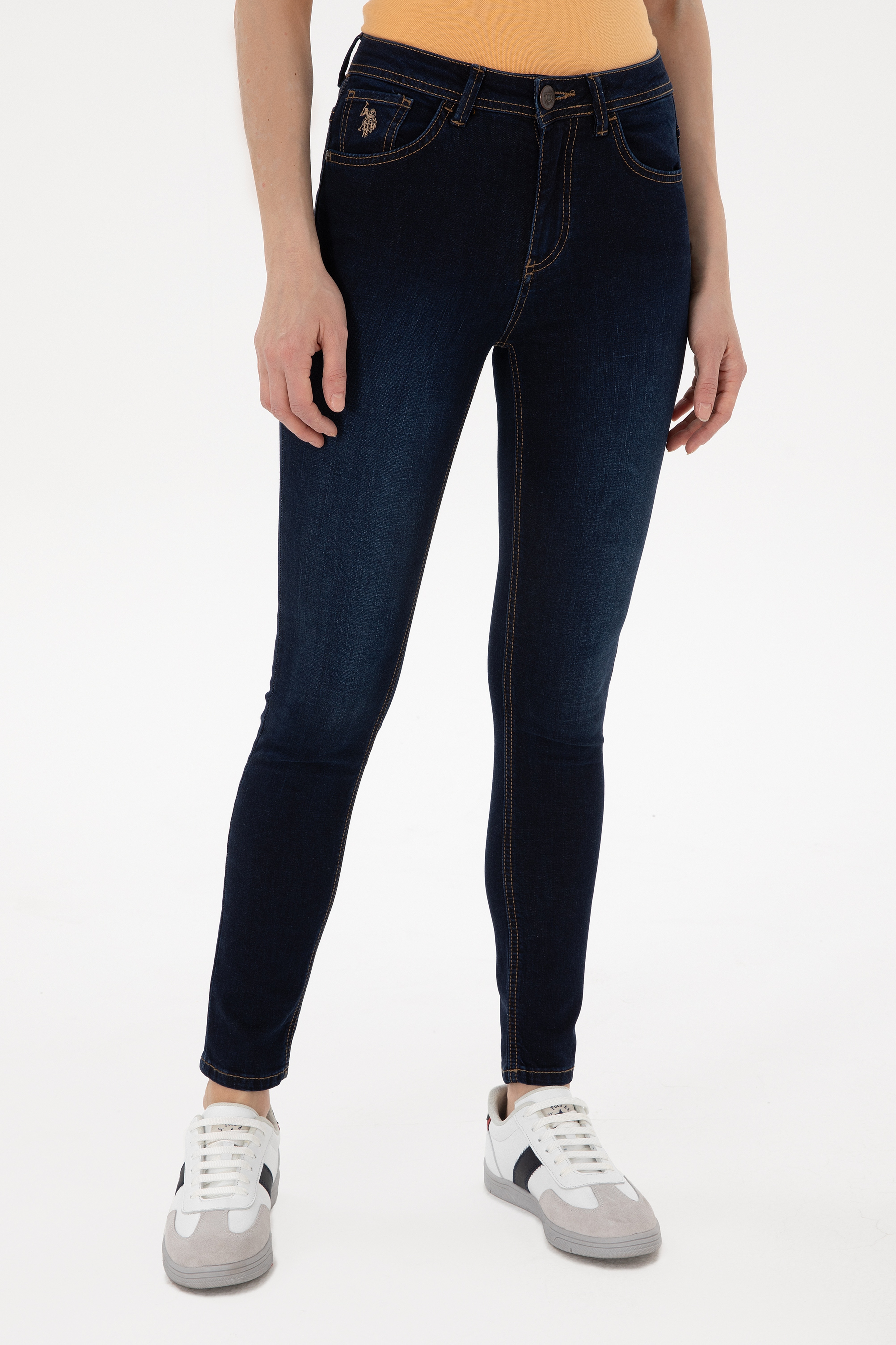 Kadın Koyu Mavi Skinny Fit Jean Pantolon - Image 2