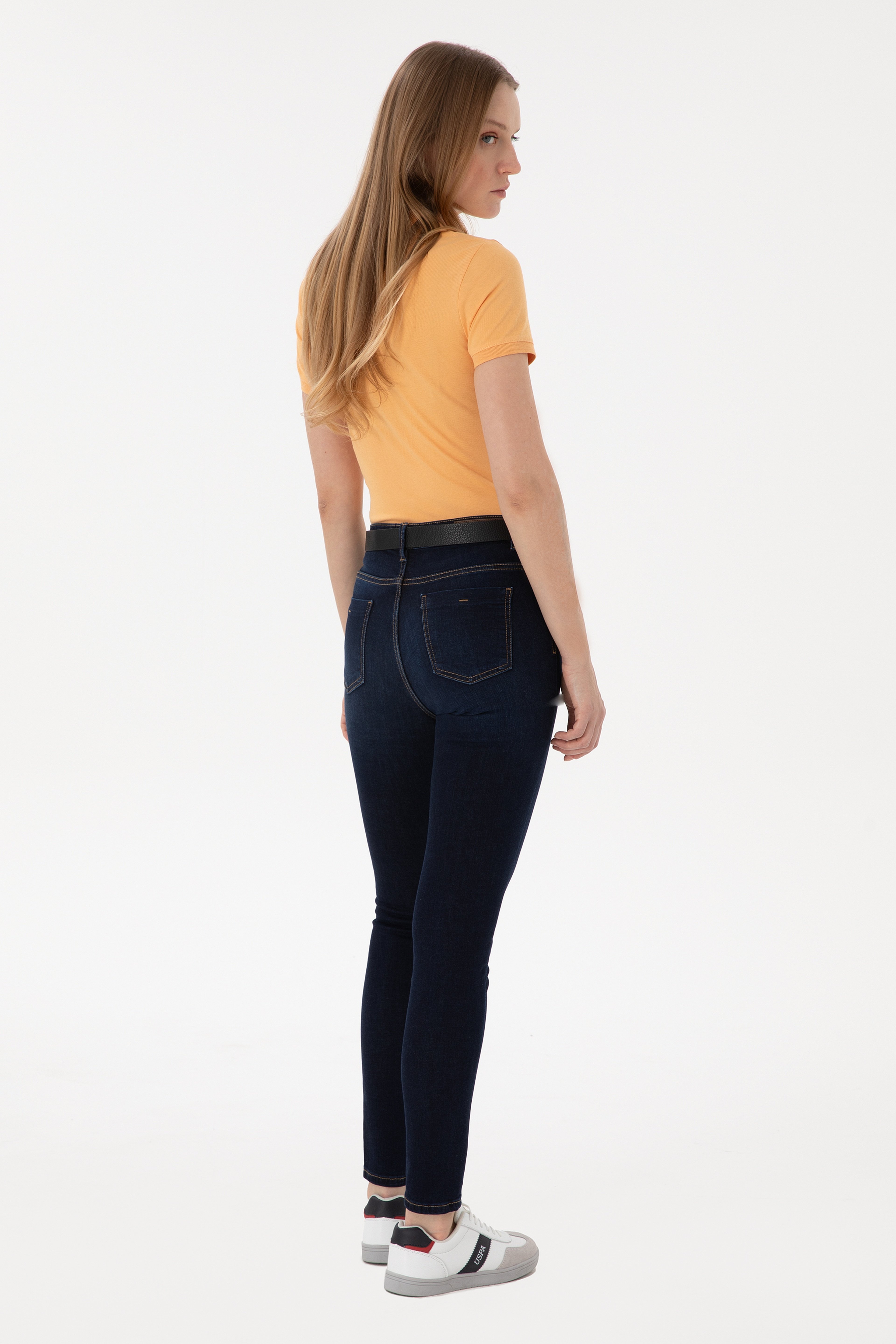 Kadın Koyu Mavi Skinny Fit Jean Pantolon