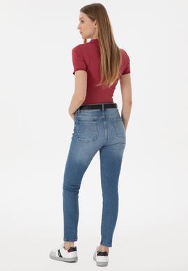 Kadın Mavi Slim High Waist Fit Jean Pantolon - 50266283007