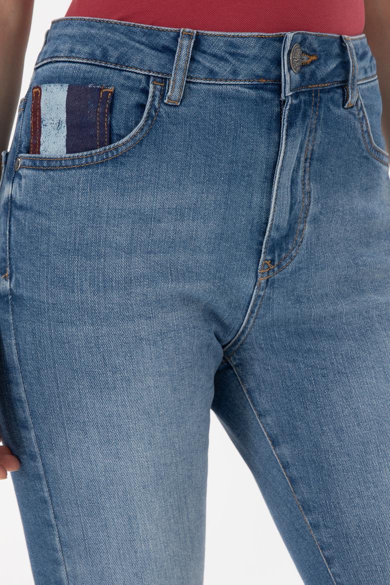 Kadın Mavi Slim High Waist Fit Jean Pantolon - 50266283007