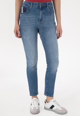 Kadın Mavi Slim High Waist Fit Jean Pantolon - 50266283007