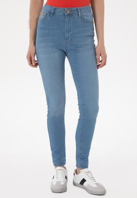 Kadın Açık Mavi Skinny High Waist Fit Jean Pantolon - 50266282003