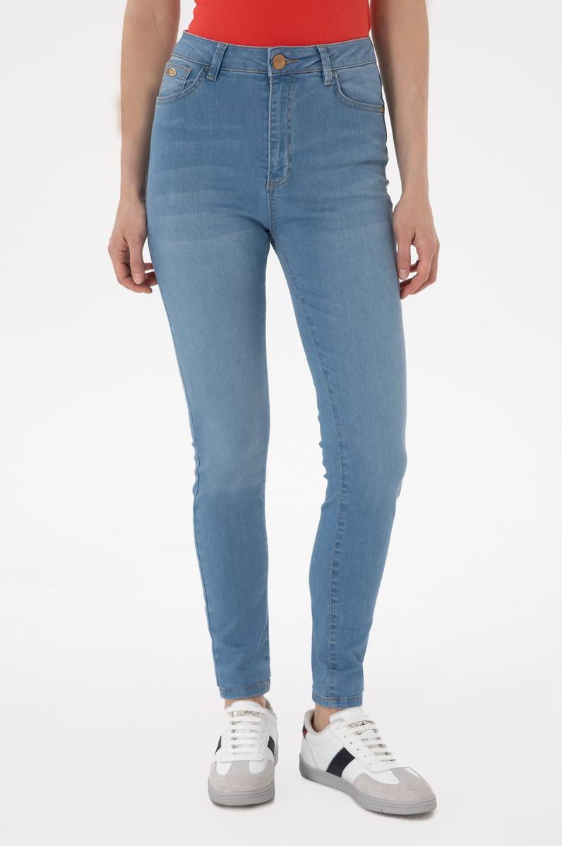 Kadın Açık Mavi Skinny High Waist Fit Jean Pantolon