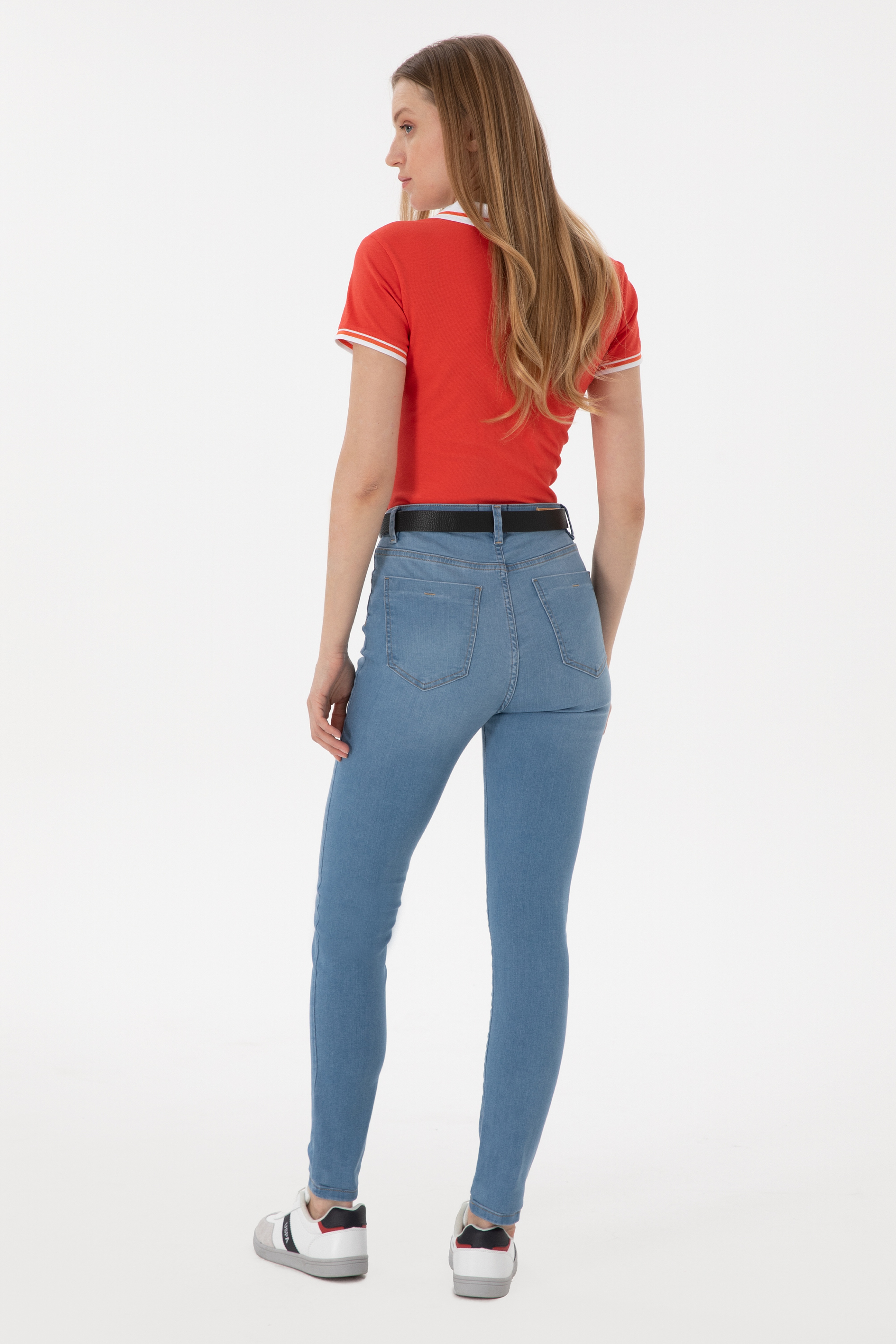 Kadın Açık Mavi Skinny High Waist Fit Jean Pantolon