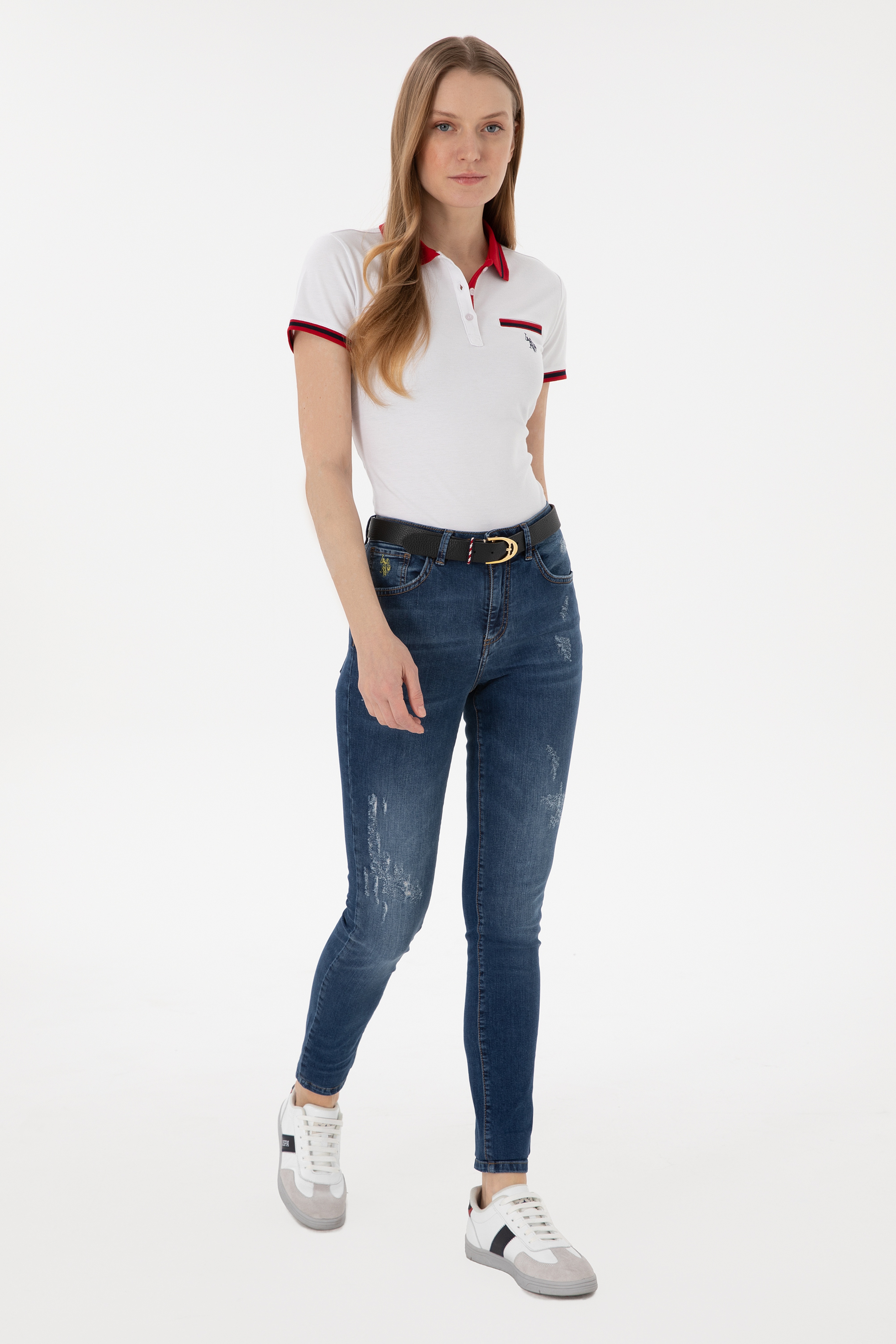 Kadın Mavi Skinny Fit Jean Pantolon - Image 3