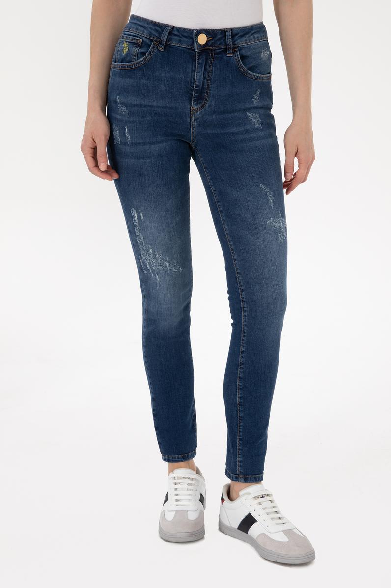 Kadın Mavi Skinny Fit Jean Pantolon