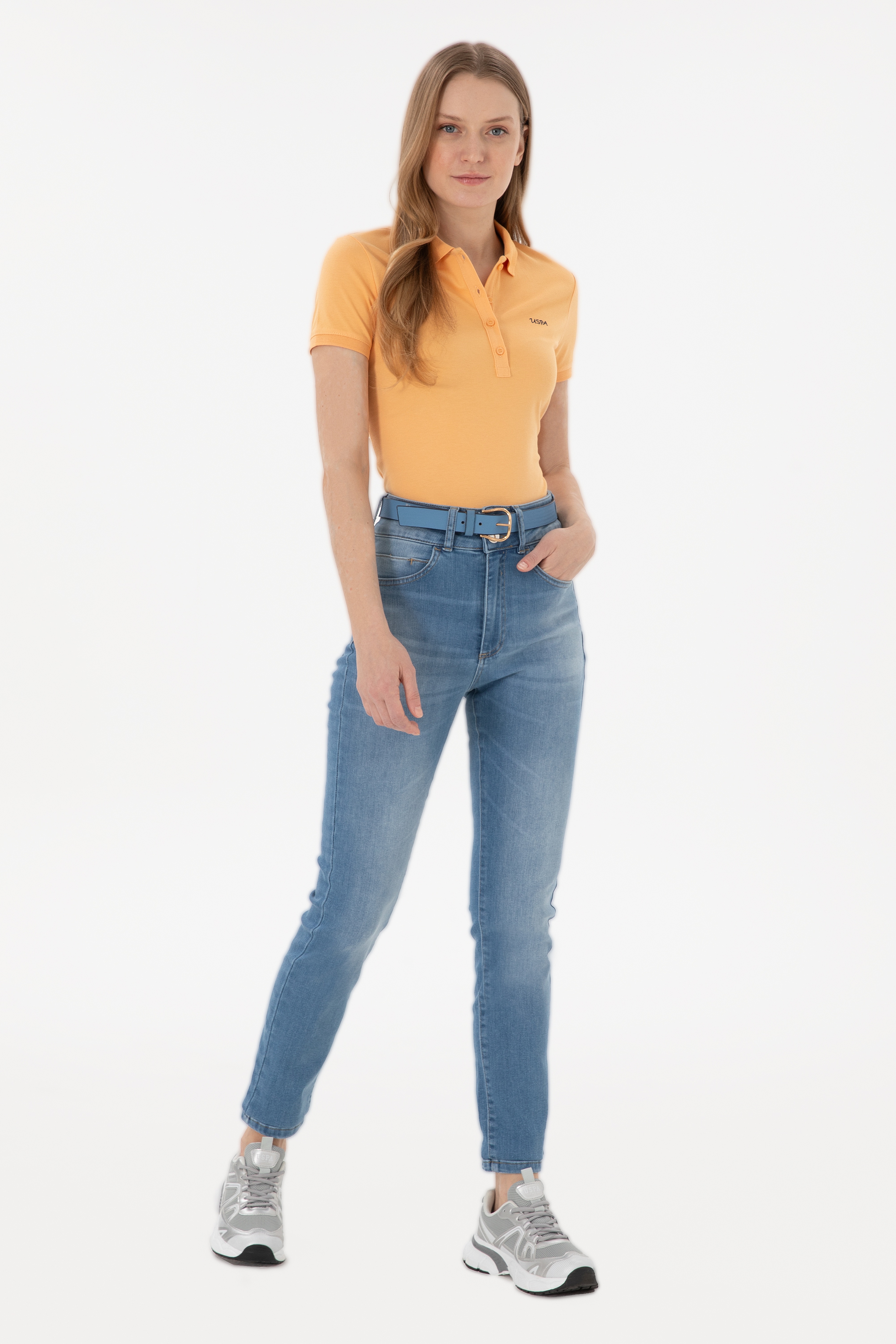 Kadın Mavi Slim Hight Waist Fit Jean Pantolon - Image 3