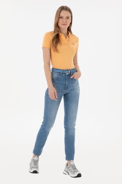 Kadın Mavi Slim Hight Waist Fit Jean Pantolon