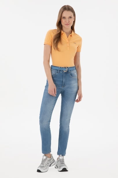 Kadın Mavi Slim Hight Waist Fit Jean Pantolon