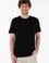 Erkek Regular Fit Bisiklet Yaka Siyah Basic Tişört
