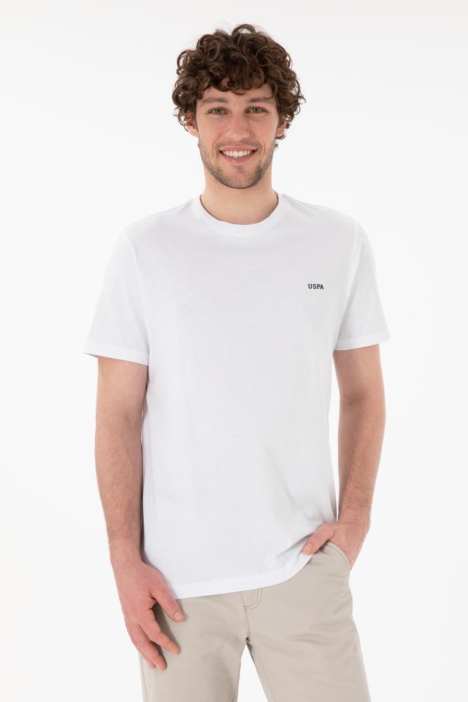 Erkek Regular Fit Bisiklet Yaka Beyaz Basic Tişört