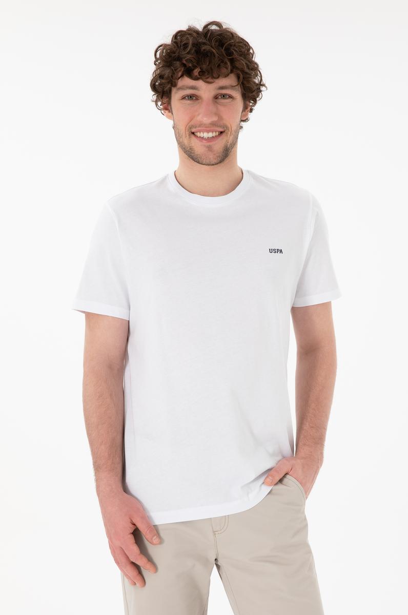 Erkek Regular Fit Bisiklet Yaka Beyaz Basic Tişört