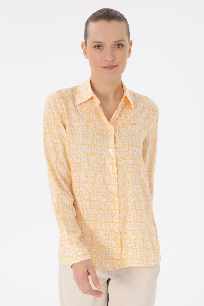 Kadın Turuncu Uzun Kollu Gömlek