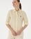 Kadın Limon Keten Karışımlı Uzun Kollu Basic Gömlek