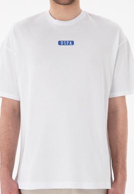 Erkek Oversize Fit Bisiklet Yaka Beyaz Tişört - 50305923017