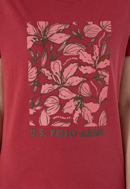 Kadın Vişne Desenli Bisiklet Yaka Tişört - 50299765032