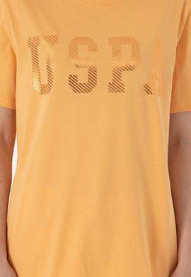 Kadın Turuncu Bisiklet Yaka Basic Tişört - 50300850105