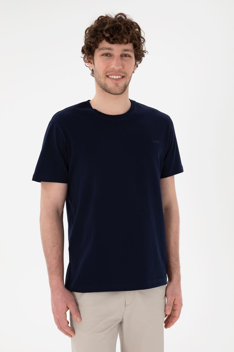 Erkek Regular Fit Bisiklet Yaka Lacivert Basic Tişört