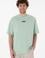 Erkek Oversize Fit Bisiklet Yaka Su Yeşili Tişört