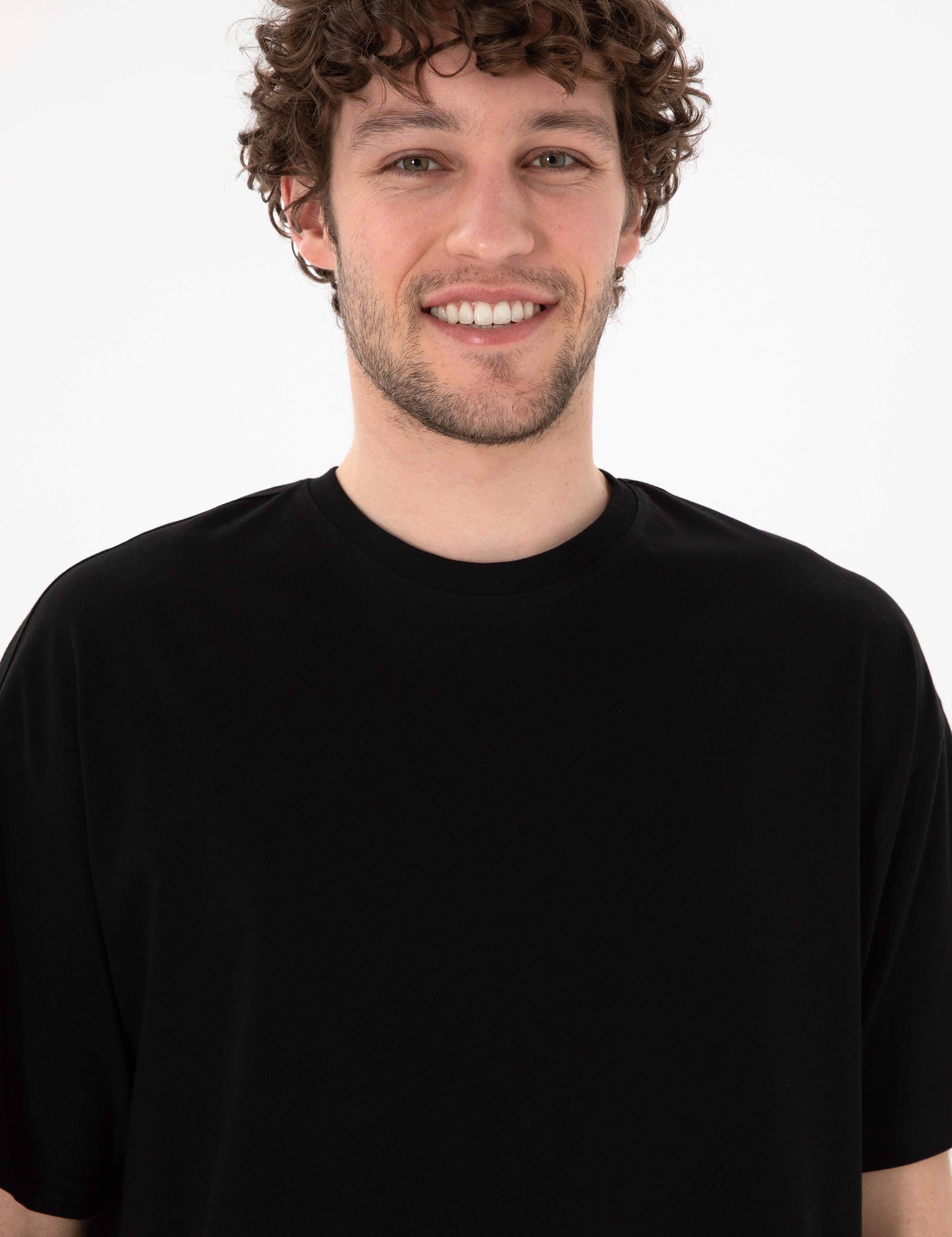 تی شرت یقه گرد آستین کوتاه Oversize یقه گرد مردانه یو اس پولو | U.S. Polo Assn. - تصویر 3