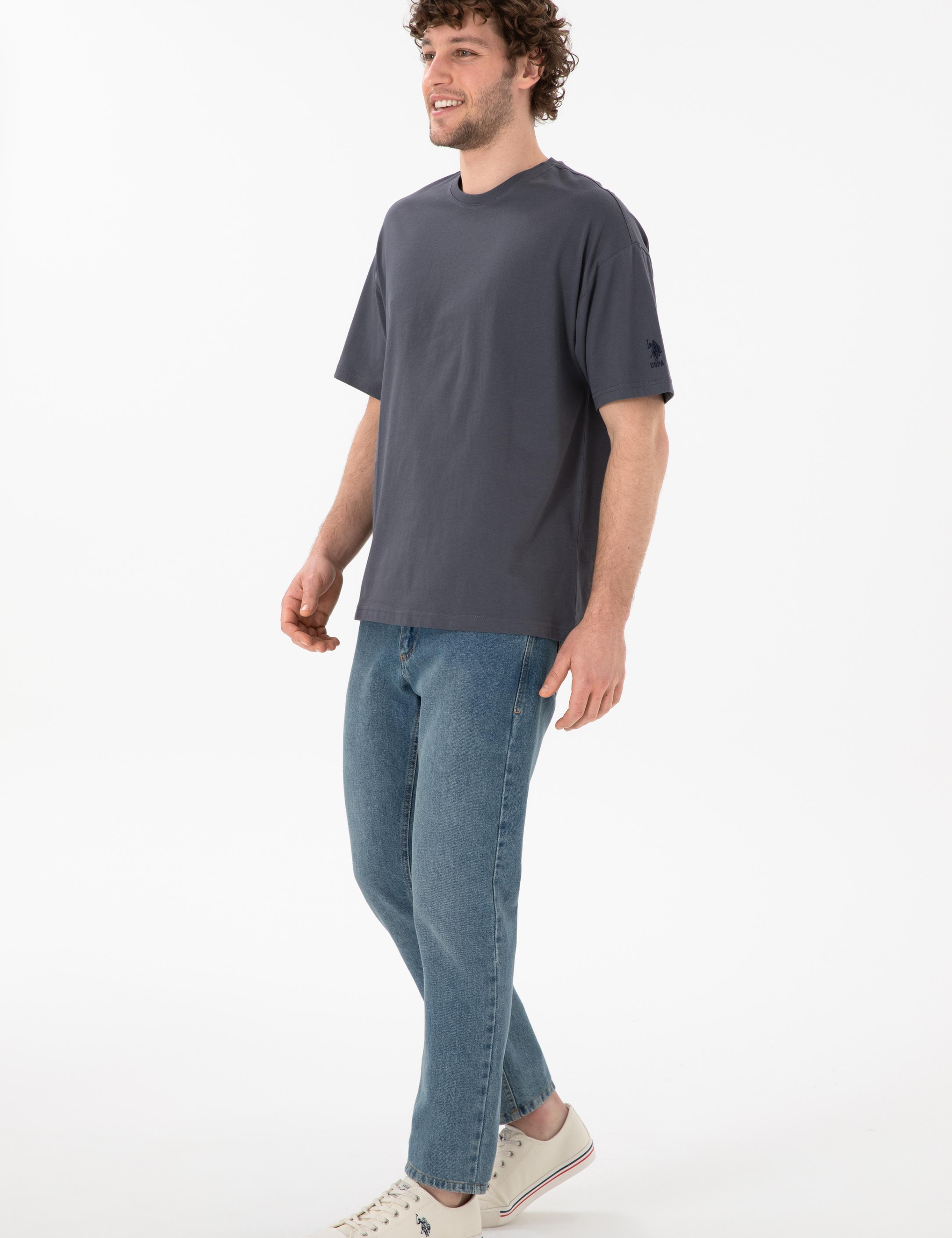 تی شرت یقه گرد آستین کوتاه Oversize یقه گرد مردانه یو اس پولو | U.S. Polo Assn. - تصویر 5