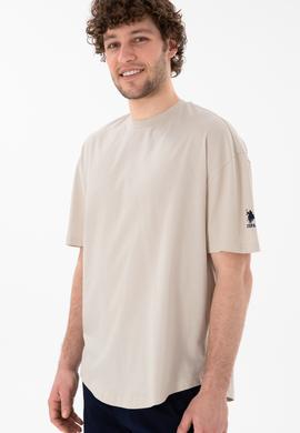 Erkek Long Fit Bisiklet Yaka Taş Basic Tişört - 50305988006