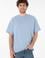 Erkek Oversize Fit Bisiklet Yaka Açık Mavi Tişört