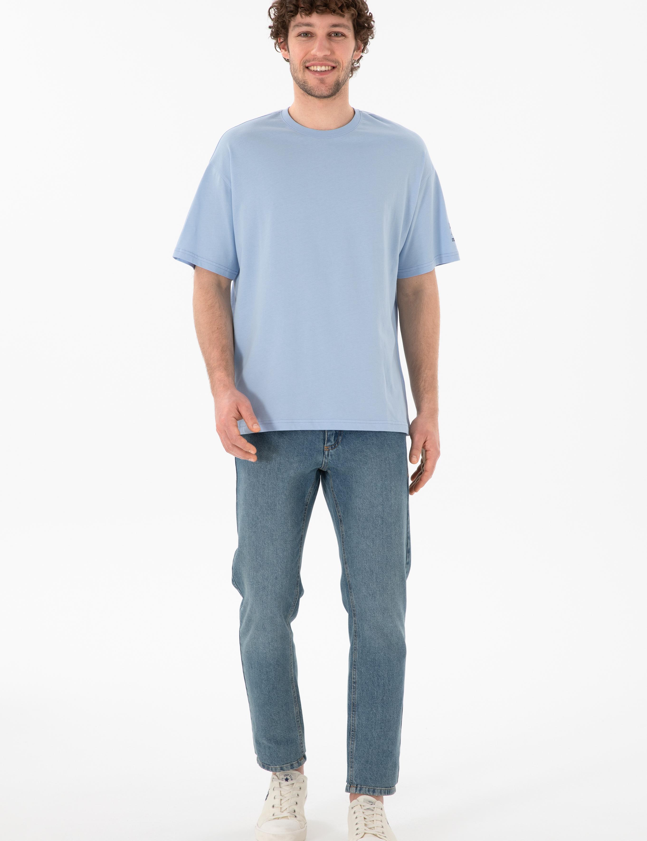 تی شرت یقه گرد آستین کوتاه Oversize یقه گرد مردانه یو اس پولو | U.S. Polo Assn. - تصویر 5