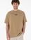Erkek Oversize Fit Bisiklet Yaka Haki Tişört