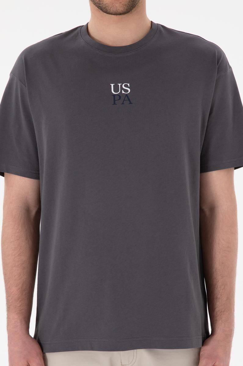 Erkek Comfort Fit Bisiklet Yaka Antrasit Tişört