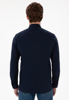 Erkek Lacivert Uzun Kollu Basic Gömlek - 50298004023