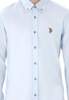 Erkek Açık Mavi Uzun Kollu Basic Gömlek - 50297913026